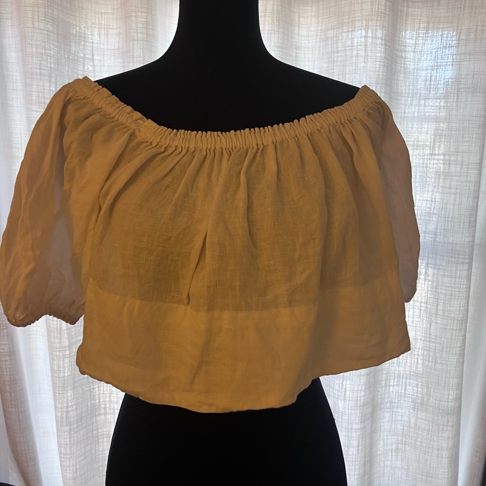 Cropped Linen Top